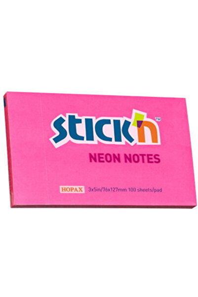 Stickn Notes autoadeziv 76 x 127 mm, 100 file, Stick"n - roz neon