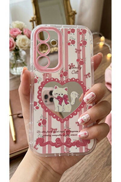 TechTrove حافظة على شكل قطة بتصميم Mirrored D منقوش متوافقة مع هاتف Galaxy S2...