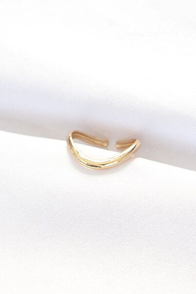 Inure Jewelry خاتم ذهبي مسطح قابل للتعديل