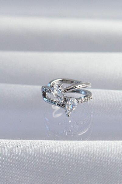 Inure Jewelry Brass Silver Color Zircon Stone Drop Earcuff Earrings