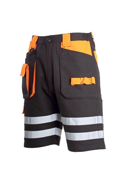 Lahti Pro Pantalon scurt cu reflectorizant negru-portocaliu - 2xl