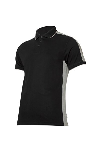 Lahti Pro Multicolor Cotton polo shirt / black-gray - xl