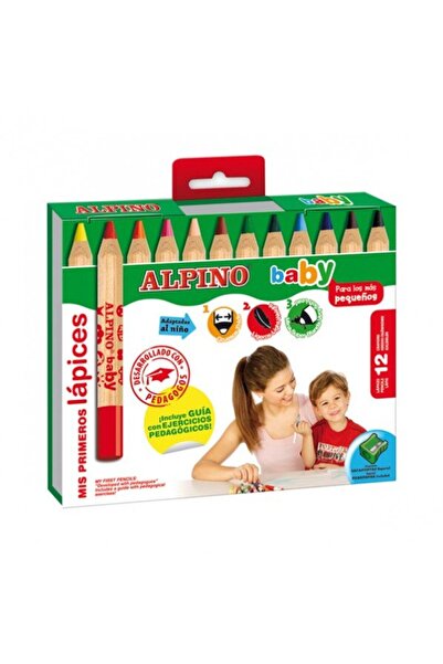 ALPİNGO Colored pencils, 12 colors/set, ALPINO Baby - Maxi