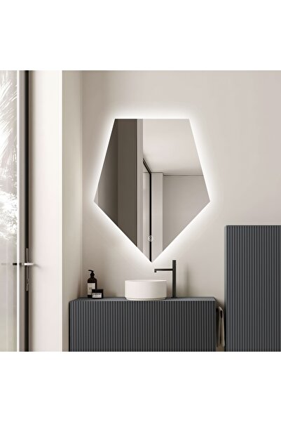 LedCorp Oglindă LED Premium Diamond 80×90 cm, tactilă, 3 tipuri de lumină - c...