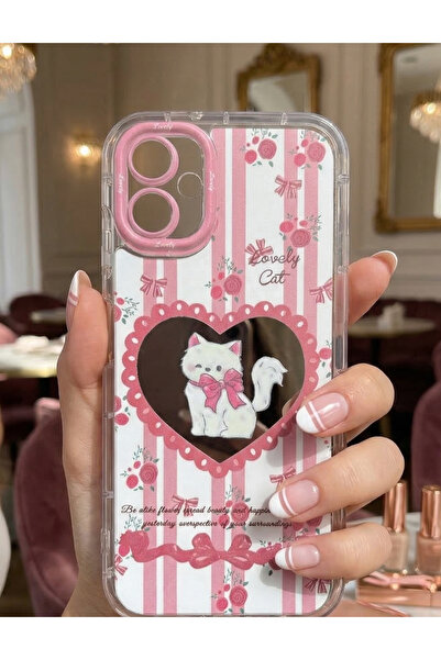 TechTrove Mirrored De Patterned Figure Cat Case Compatible with Infinix Hot 30I