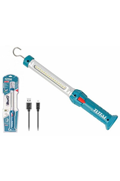 TOTAL - PORTABLE LED LAMP - RECHARGEABLE LI-POLYMER BATTERY - 3.5W