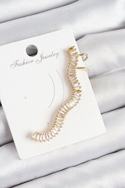 Inure Jewelry أقراط من النحاس على شكل طريق مائي باللون الذهبي من اللحم البقري