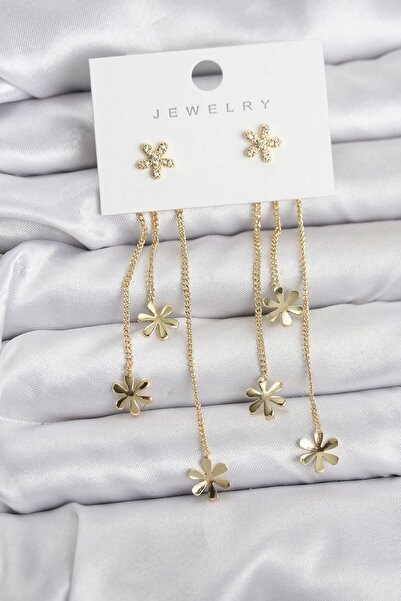 Inure Jewelry أقراط نسائية متدلية من النحاس الأصفر موديل باباتيا