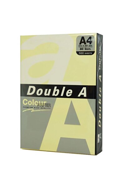 DOUBLE A Color paper for A4 copier, 80g/m2, 500 sheets/pack, - pastel cheese