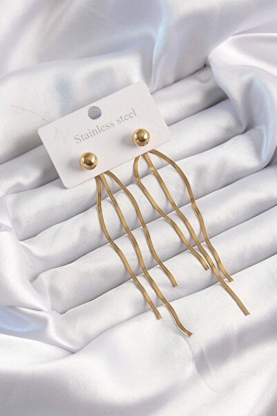 Inure Jewelry 316L Steel Gold Color Italian Model Heel Stud Earrings