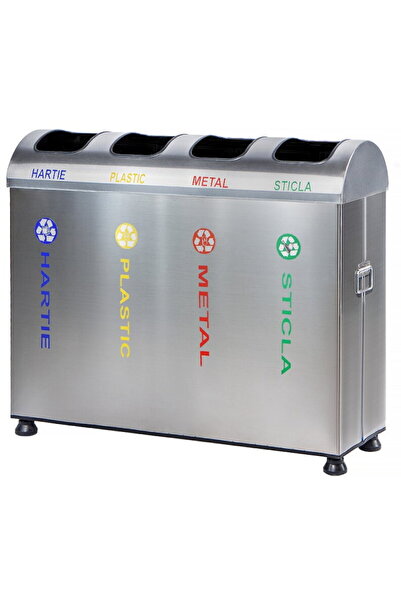 Other Set 4 cosuri gunoi inox colectare selectiva cos reciclare gunoi - 4*39 ...