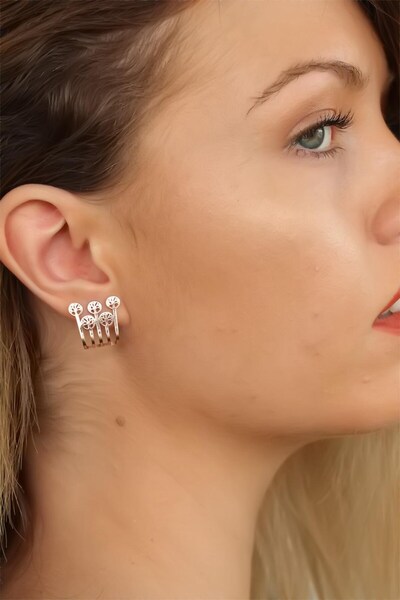 Inure Jewelry Rose Color Tree Earrings