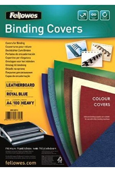 Fellowes Copertă legată (model piele) DELTA A4 FSC 5371305, 100 buc, bleumarin