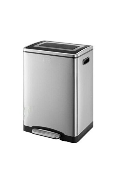 Black&Decker Coș de gunoi cu pedală, 2x20L, oțel inoxidabil