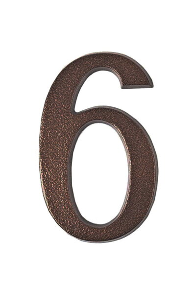 VDV NUMBER SIGN WITH FIXING SCREW - 200MM / ANTIQUE BRONZE / 8