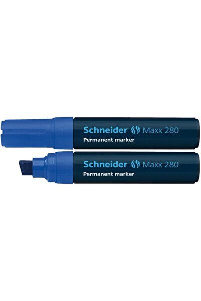 SCHNEIDER Permanent marker Maxx 280, beveled tip 4+12mm - blue