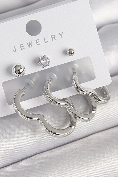 Inure Jewelry Brass Silver Color Heart Model Zircon Stone Ball Detail Women's...