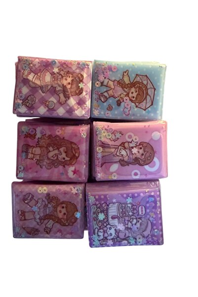 TR Sevimli Karakterli Kapaklı Mini Not Defteri ve Sticker Seti