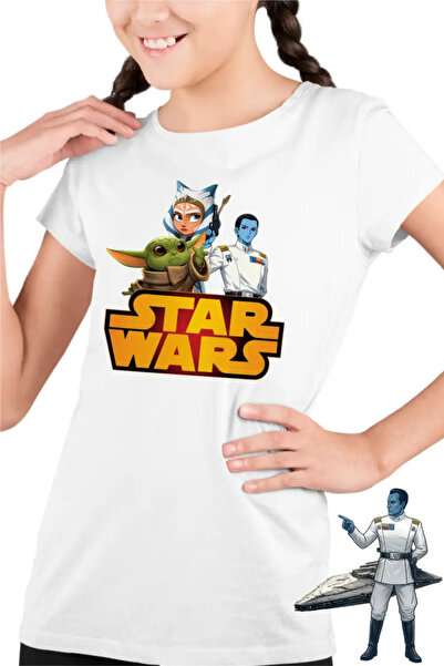 OEM Star Wars Kids Girls T-Shirt Thrawn Ahsoka Baby Yoda
