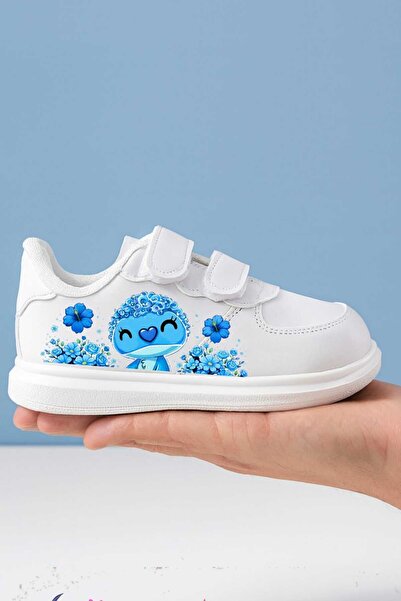 amazoondesing Pantofi sport pentru fete cu imprimeu Blue Princess Deydo, cu b...