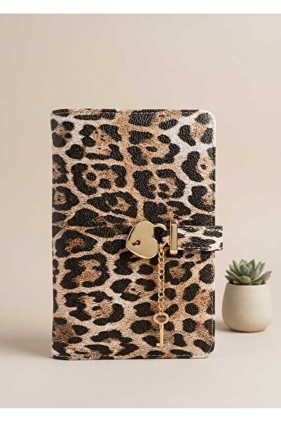 NESLİMSİ ATÖLYE Bütçe Planlayıcı Para Organizeri - Koyu Leopar desenli (Stick...
