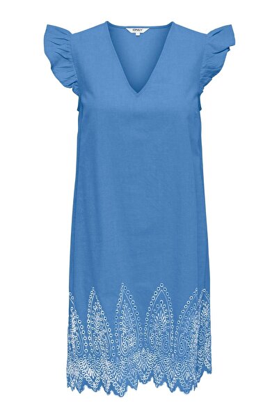 ONLY Women's Embroidery Detailed Short Sleeve Summer Dress – Onltulum