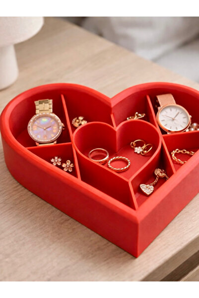 HEDİX DİGİTAL Heart Divided Jewelry Organizer |   Minimal Stylish Ring & Watc...