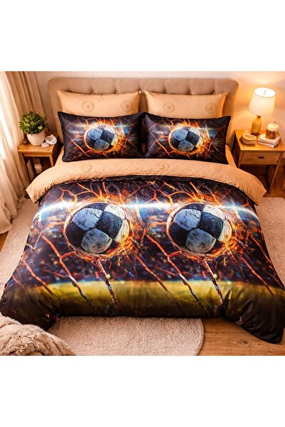 CumparaMisim Double bed linen, Finet, 6 pieces, Green, soccer ball