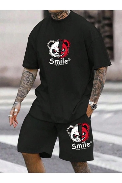 YRN COLLECTION Unisex Sports Shorts T-Shirt Set – Oversized Summer Casual Spo...