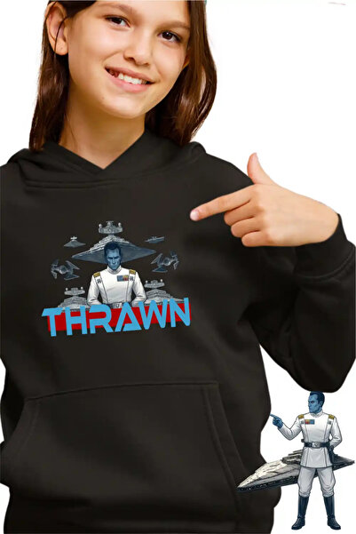 OEM Детска тениска с качулка с капаче и качулка с принт Grand Admiral Thrawn ...