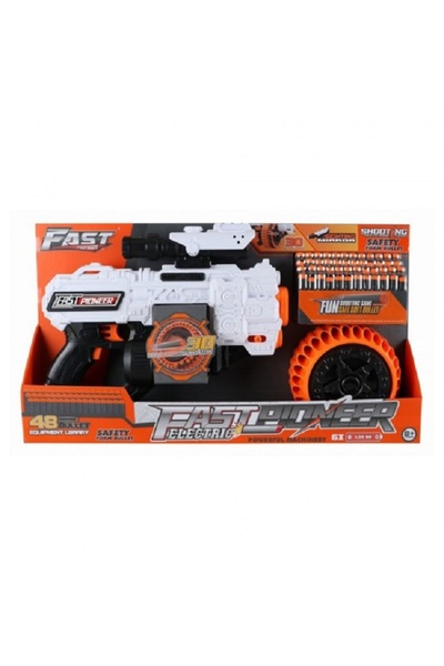Fast Pioneer Blaster de jucarie electric cu gloante din spuma, 48 proiect...