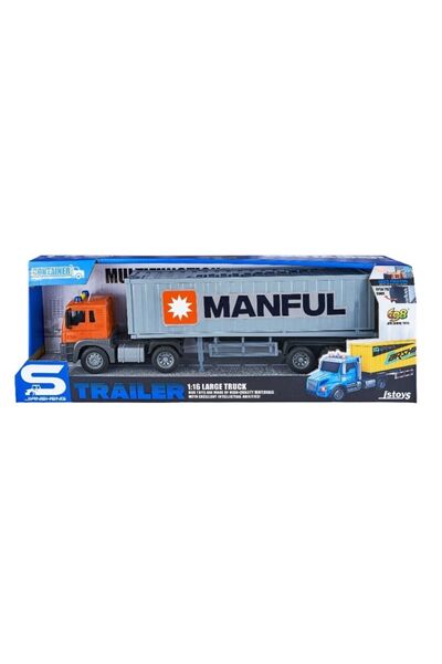 JS Toys Camion transportator container, frictiune, sunete si lumini&#...