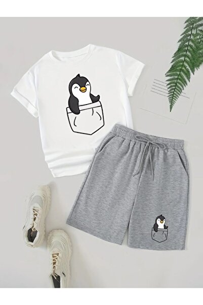 YRN COLLECTION Unisex Sports Shorts T-Shirt Set – Oversized Summer Casual Spo...