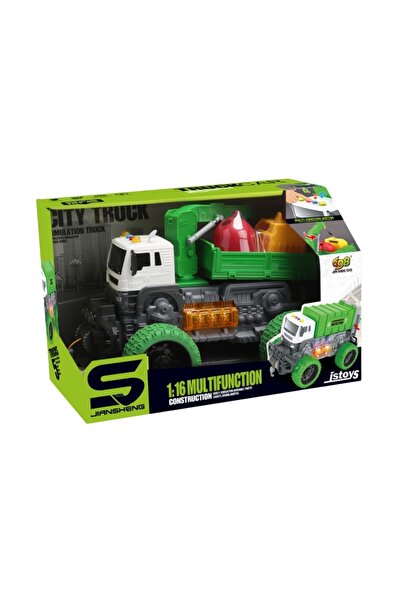 Noname Παιδικό Φορτηγό Διαλογής Απορριμμάτων με Μηχανισμό Τριβής και Κουμπί Π...