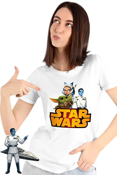 OEM Star Wars Women's T-Shirt Thrawn Ahsoka Baby Yoda