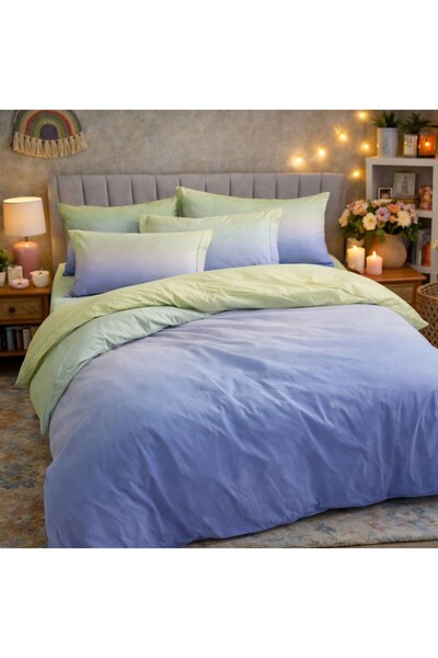 CumparaMisim Double bed linen, Finet, 6 pieces, Blue, gradient