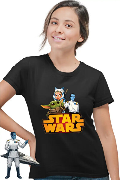 OEM Star Wars Women's T-Shirt Thrawn Ahsoka Baby Yoda