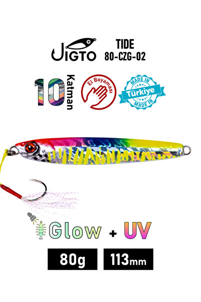 JIGTO Jig, Zoka, Suni Yem, UV Metal Jig, 80Gr 11cm Tide 80