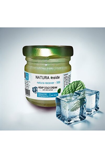 NATURA INSIDE Κρύα κρέμα κάνναβης – 500mg CBD, 20mg εκχύλισμα πιπερίνης και μ...