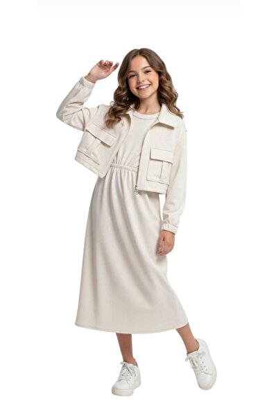 BEGONYA BEBECE KIDS Girl's Suit Transitional Jacket, Skirt, Three-Piece Set