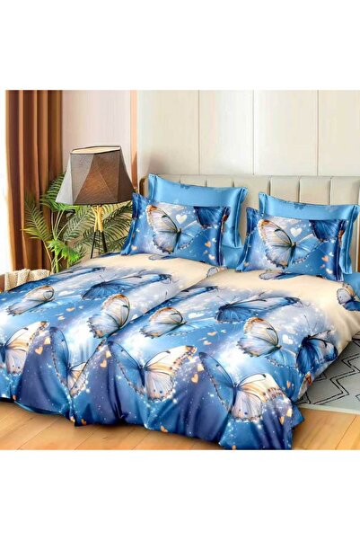 CumparaMisim Lenjerie de pat cu 2 cearsafuri pt. pilota, 7 piese, Bumbac Sati...