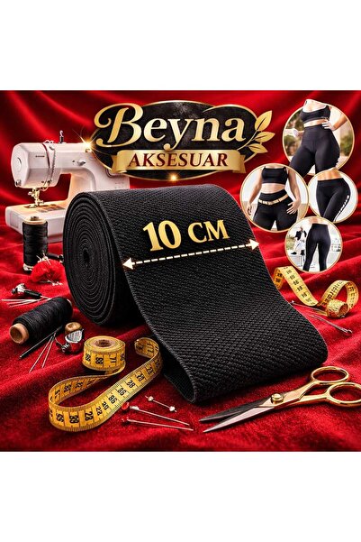 beyna aksesuar Sert Petek Woven Black 10 cm Waist, Leg and Bottom Elastic 1 P...