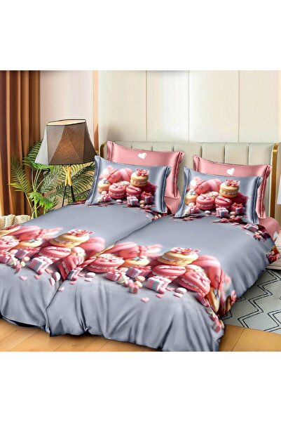 CumparaMisim Lenjerie de pat cu 2 cearsafuri pt. pilota, 7 piese, Bumbac Sati...