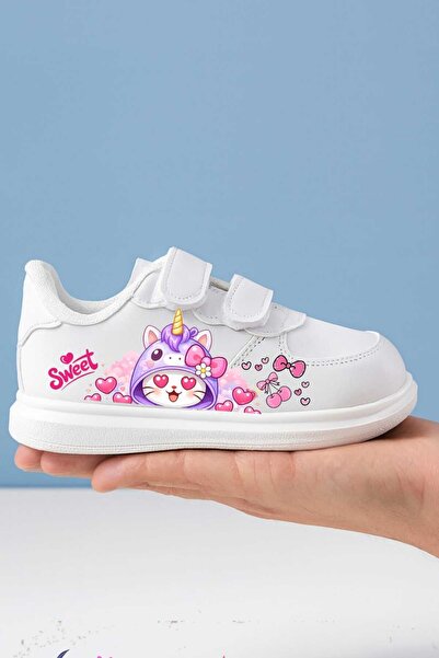 amazoondesing Purple Love Sweet Cat Heloo Štampano Sportske cipele za devojči...