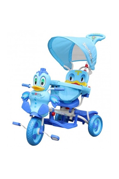 TREND Tricicletă copii 3 roți cu mâner parental, copertină, sunete, protecție...