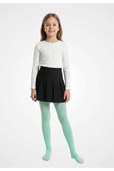 Penti Girls' tights Micro 40 DEN - matte, opaque, mint color
