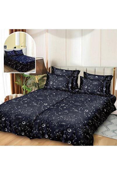 CumparaMisim Duvet Cover Set with 2 sheets for duvet, 7 pieces, Superior Sati...