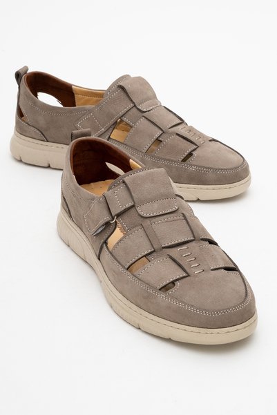 maximoda piele naturală , Pantofi de vară pentru bărbați, cu velcro, din nubuc și pentru exterior, piele