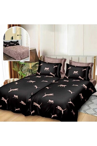 CumparaMisim Duvet Cover Set with 2 sheets for duvet, 7 pieces, Superior Sati...