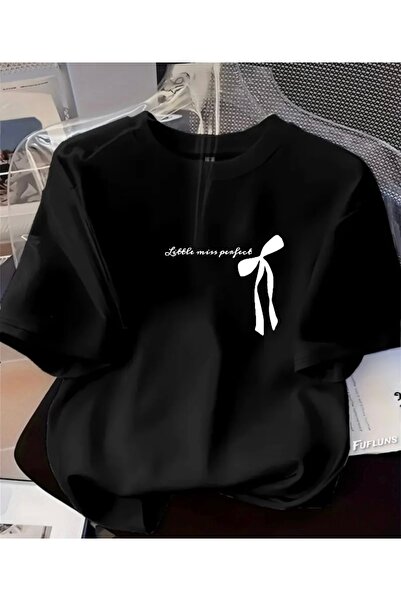 FUFLUNS Little Miss Perfect Printed Unisex Women'S/Men's Oversized Crew Neck ...